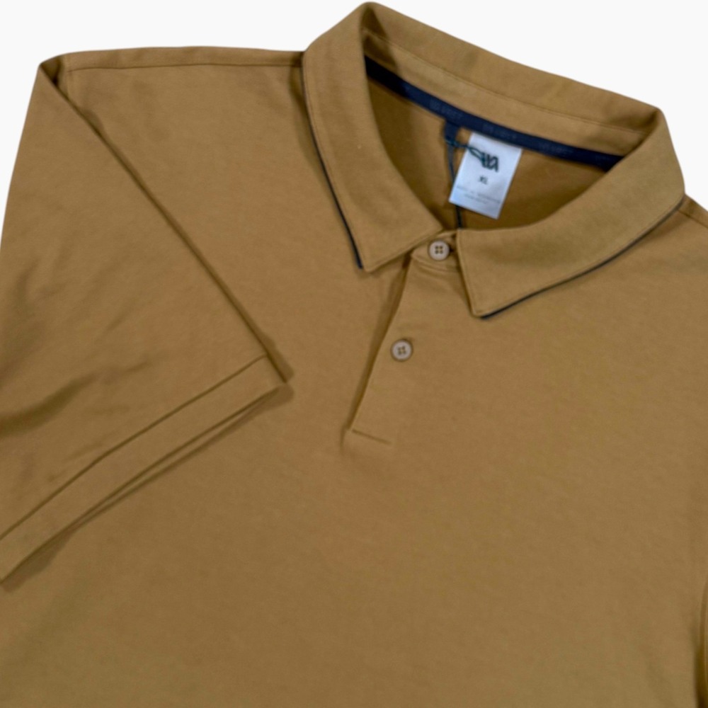 VRST Club Polo Shirt Men XL Brown Spice Short Sleeve Performance Golf